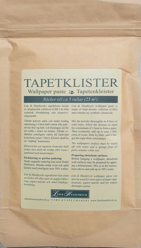 Tapetklister cellulose fra Lim & handtryck 